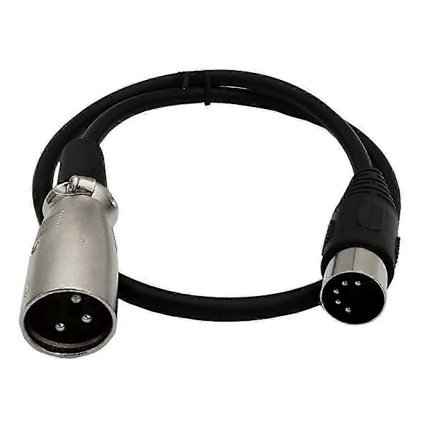 DIN 5 -nastainen XLR 3 -nastainen audiokaapeli musiikki-instrumenttien tai kaapeleiden sovittamiseen MIDI- tai XLR DIN 5P Ma s20241212119[HK] -liittimillä Black