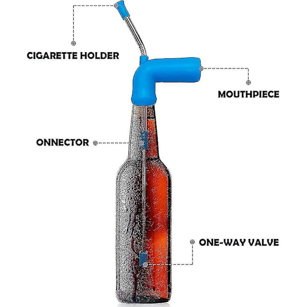 HK 1 Pak Øl Snorkel Strå Øl Hopper Tragt Dobbelt Snorkel Drikke Øl Bar Værktøjer Festlig Party Dispenser Øl Haner rose Red