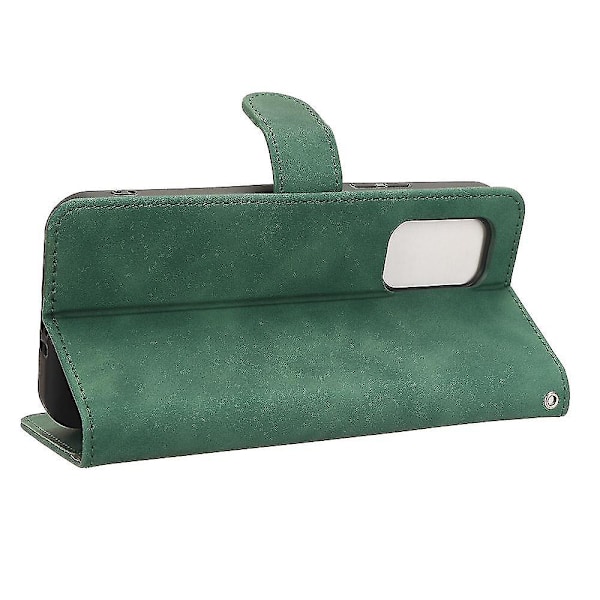 Til Nokia XR21 Anti-drop PU Læder Wallet Case Skin-touch Telefon Cover med Stand [HK] Green