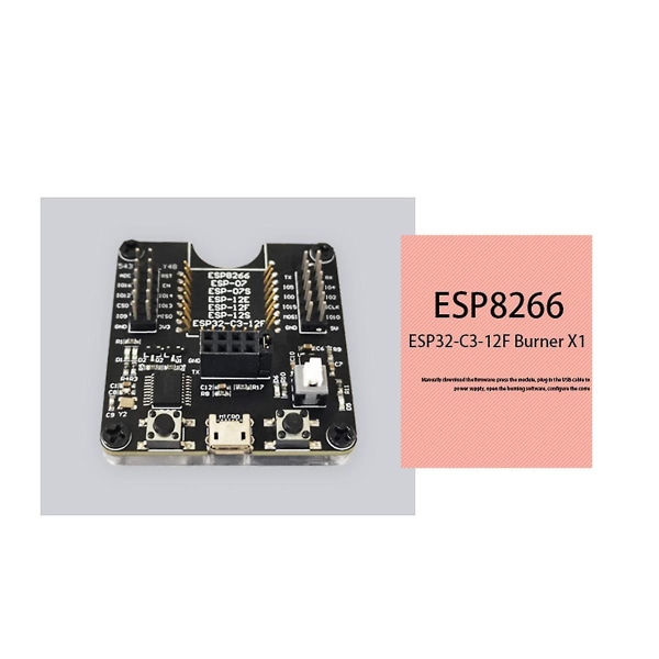 Esp8266 Test Rack Module Programmer Support Esp-01 01s 12 Esp32-c3-12f Multi-function Portable Modu([HK])