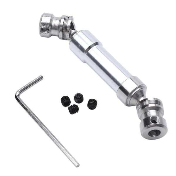 2 Set RC Bildel: 1 st Bakre Central Drivaxel CVD Transmissionsaxel & 1 Set Oljefylld Fram + Bak [HK] Silver  Titanium