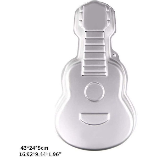 3D Aluminium Kakform Gitarrform Bakform Födelsedagstårta Kökstillbehör Arbetskollega Presenter[HkkK]