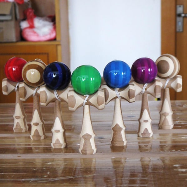 Nyhet Høy Kvalitet Tre Kendama Baller For Kreative Barnegave[HK] Blue