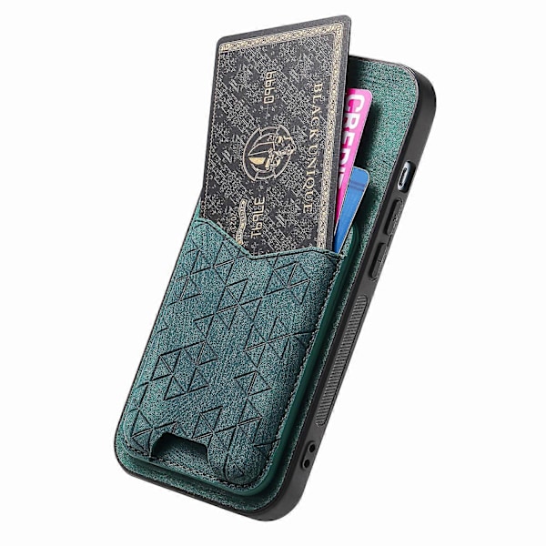 Til Nothing Phone (2a) Etui med Præget Mønster, Kortholder, Støttefod, Læder Bagcover [HK] Style C Multicolor