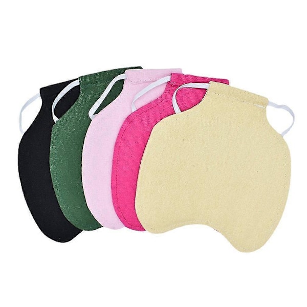 5-pack Kycklingsadel Hönsförkläde Fjäderfixerare Vingryggskydd Hönsförkläde med Elastiska Remmar för Små Medelstora Höns[HK] Black