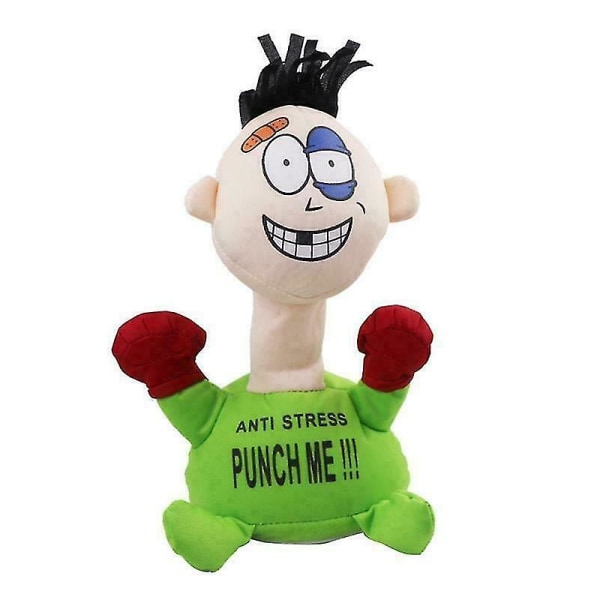 Elektrisk plysjventil leketøy &quot;punch Me&quot; Dukke Anti Stress Leketøy Utstoppet Figur Doll Gift_tmall[HK] Green