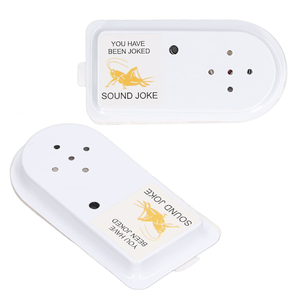 Crickets Sound Toy Auto Turn Off Back Adhesive Sticker Annoying Noise Maker Prank Toy White[HK]