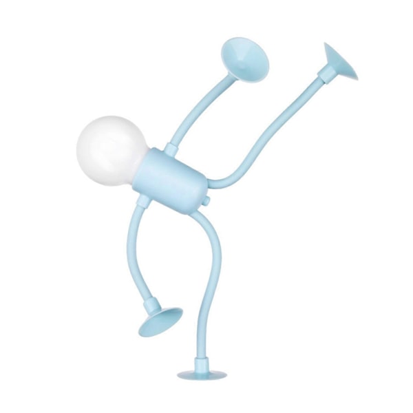 LED Sänglampa Formbar Rolig Nattlampa med Sugpropp Mjukt Skimmer DIY Form Söt Lampa[HK] Blue
