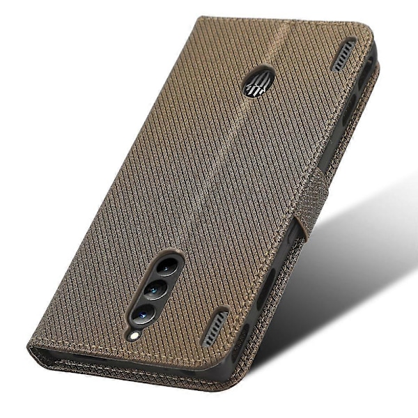 ZTE nubia Red Magic 8 Pro+ 5G / Red Magic 8 Pro 5G timanttikuvioinen PU-nahkainen jalustakansi suojakuori lompakkokotelo [HK] Brown
