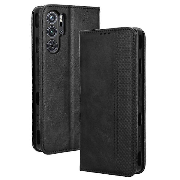 Til ZTE nubia Red Magic 9 Pro 5G/9 Pro+ 5G Læder Etui Magnetisk Flip Wallet Cover[HK] Black