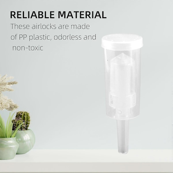 Airlock Sæt Kompatibel Fermentering, 20 Stykker Grommets og 6 Stykker Airlock[HK] White Black