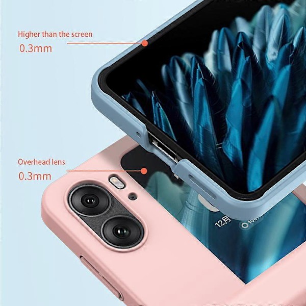 Til Oppo Find N2 Flip 5G Skin-touch Telefon Cover Hængsel Beskyttelse Hårdt PC Telefon Cover[HK] Purple