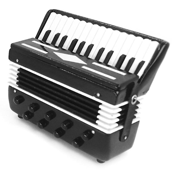 Miniatyrdragspel Mini Musikinstrument Dragspel Utsökta Musikinstrument Juldekoration[HK] Black