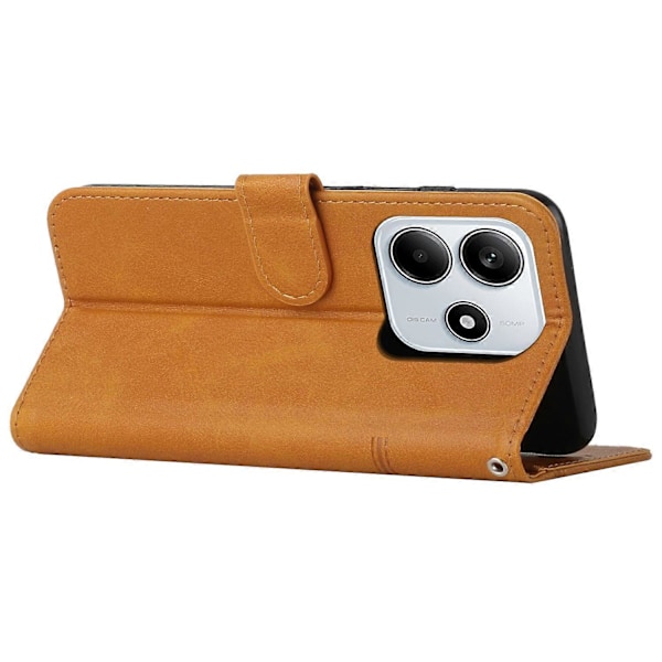 För Xiaomi Redmi Note 14 5G Fodral Ställ Flip Skyddande Läder Telefonskal - Svart[HK] Yellow Multicolor
