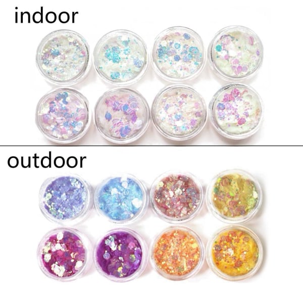 Holographic Nail Glitter Holo Superfine Cosmetic Festival Paljetter Dust Decors