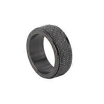 Cool sort titanium stål spinnerring til mænd - 8MM angst stresslindrende bånd, størrelse 9 (59,8 mm)[HK]