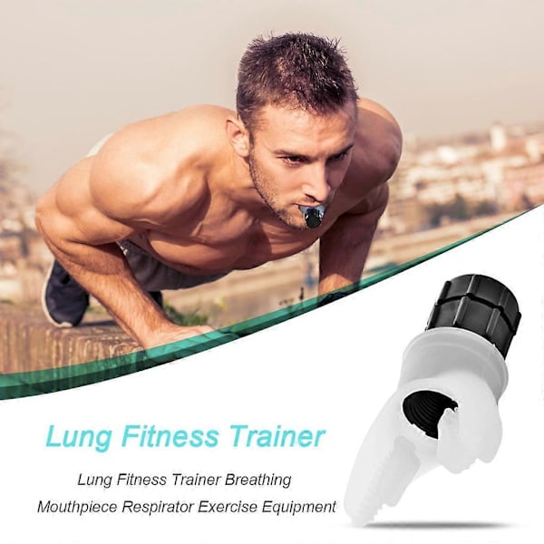 Spirometri Åndedrætsøvelsesenhed Lunge Træningsenhed med Justerbar Modstand Lungekapacitet Abdominal Styrke[HK] Black