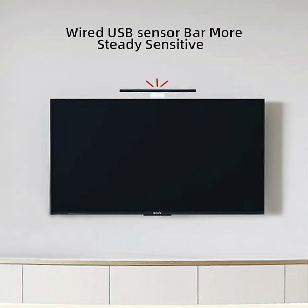 Sensor Bar til Wii, Udskiftningskablet infrarød strålesensorbar til Nintendo Wii og Wii U-konsol [HK]