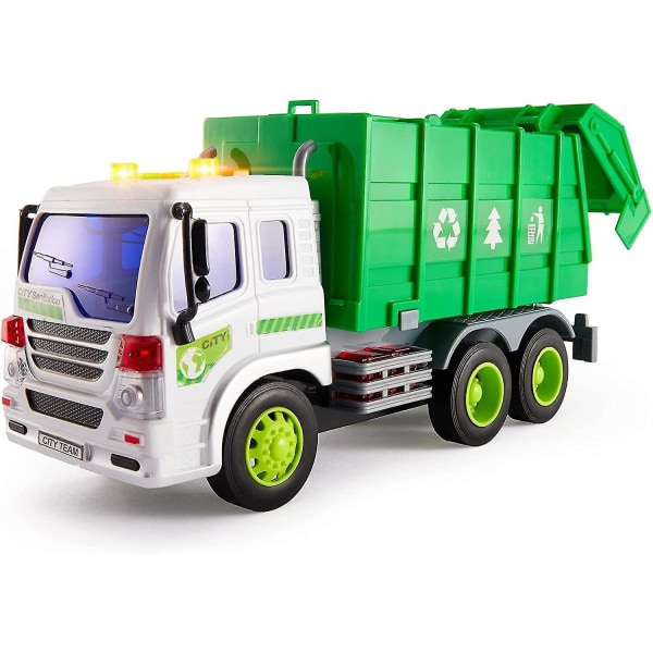 Søppelkasse Lastebilleker for 3+ år gamle gutter, søppelbiler Støvvognleketøy[HK]