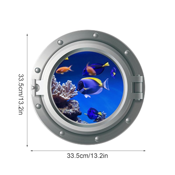 Cruise Porthole Sticker Beach Cruise Ship Door Simulation Porthole Submarine Wall Sticker[HK] Style 4