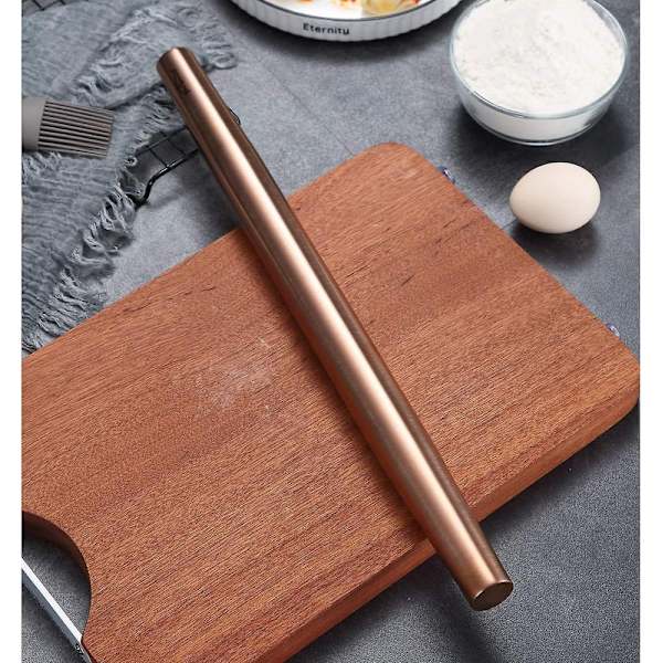 Rullepind i rustfrit stål med mat finish og rosegold titaniumbelægning [HK] Rose Gold