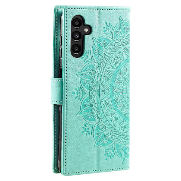 Til Samsung Galaxy S25 Plus Cover med Totem-tryk PU Læder Wallet Stand Telefon Cover[HK] Mint Green