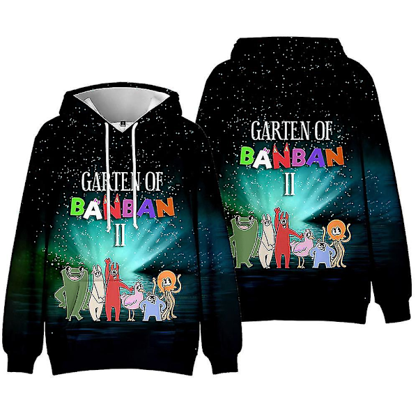 Garten Of Banban Huvtröja Pojkar Flickor Casual Dragkedja Hoodies Pullover Jumper Toppar Barn Present[HK] A 9-10 Years