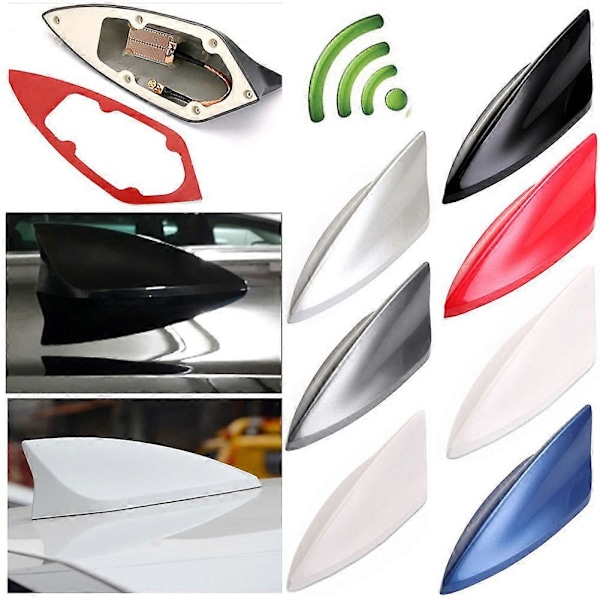 Stilfuld Universal Bil Tag Shark Fin Signal Antenne FM/AM Radio Antenne[HK] Grey