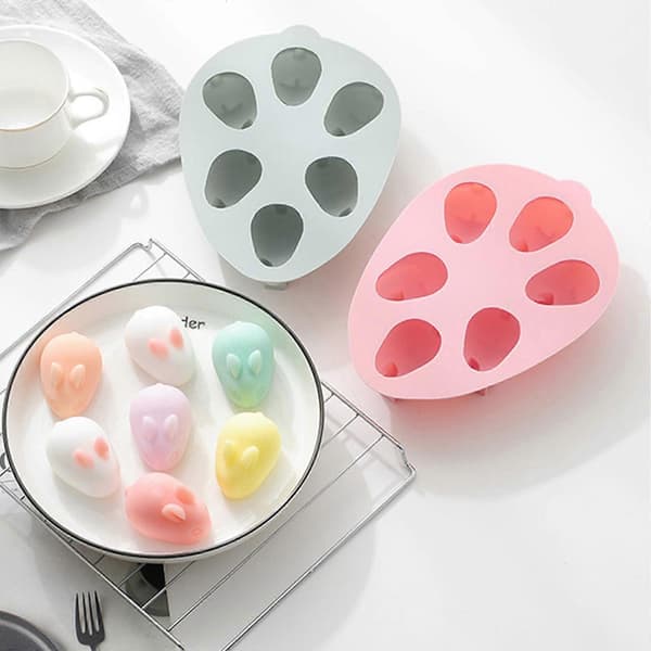 Silikonkakor Puddingform Kaninform för bakning 1 st Rosa[HK]