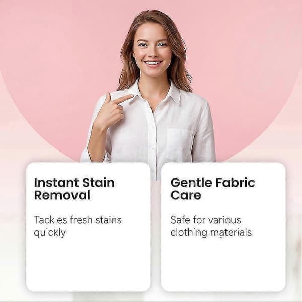Bærbar flekkfjernerpenn - Dobbel enzym integrert børste Reisestørrelse[HK] White 2pcs