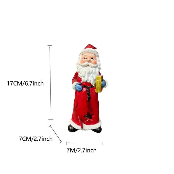 Jul tomte staty med LED-lampor heminredning julprydnader dekorativa nyårs bästa present [HK] B Red