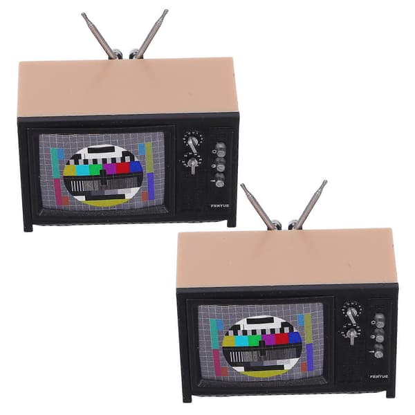 Dockskåp Mini TV-television Modell för Dekor Realistisk Plast[HK]
