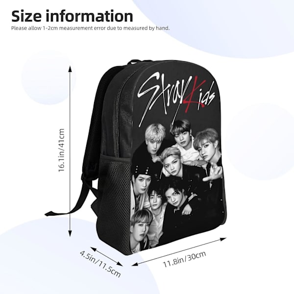 Stray Kids (4)-2 Skolesekk for tenåringsjenter Ungdomsskoleveske Laptopvesker[HK]