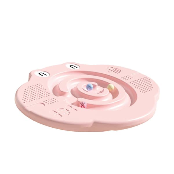 Balansbräda för barn, vickbräda med halkskydd, utveckling med balansboll, sensorisk gungbräda [HK] pink