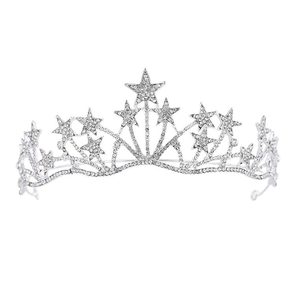Crystal Bridal Tiara Crowns For Rhinestone H Tilbehør Maskerade Hband