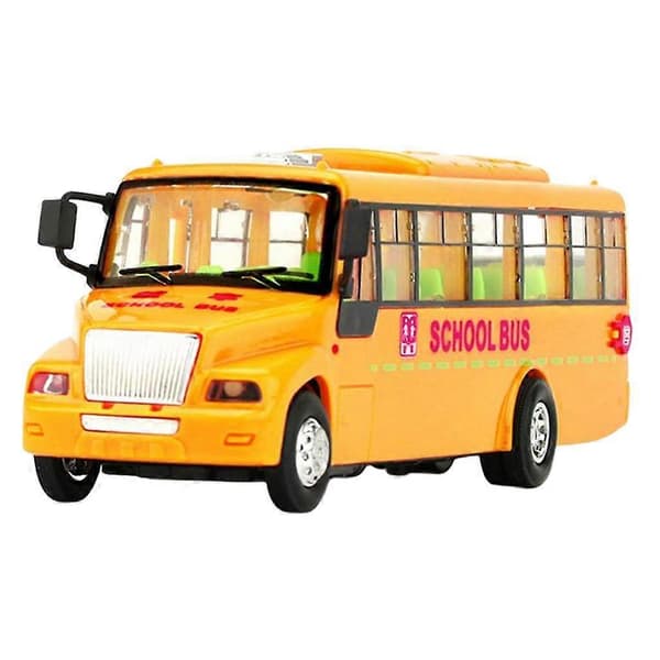 Skolbussleksak decelerationssimulering för present jul småbarn vuxna [HK] B