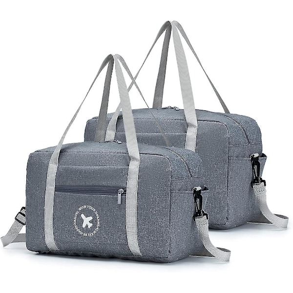 Hytteveske 40x20x25 cm for Ryanair godkjent størrelse sammenleggbar håndbagasje koffert reise duffel bag underse[HK] A-grey-240x20x25cm