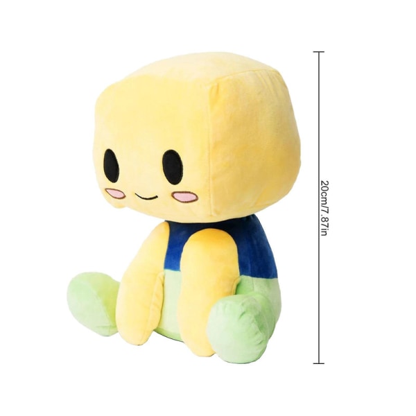 Blox Buddies plysj, 7,8\" vakkert plysjdukke, blox Buddies Noob Buddy Guest Buddy Bacon Buddy Bacon Girl Plushie leker for fans og venner gave[HhkK] brown hair boy