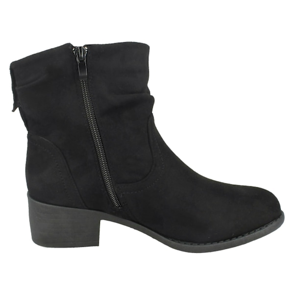Dame Rouched Ankelstøvler F50860[HK] UK 3 Black
