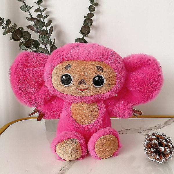 Cheburashka apa plysch stor öra apa plysch leksak docka för barn födelsedag julklapp[HhkK] Rose 38cm