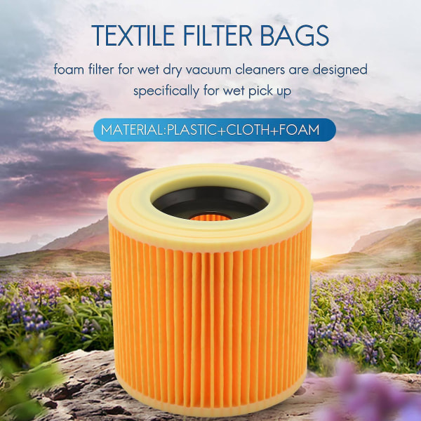 Textilfilterpåsar Vått och torrt skumfilter Hepa-filter för Mv1 Wd1 Wd2 Wd3 Dammsugare  Dammsugare C Hy[HK] 113a | Fyndiq