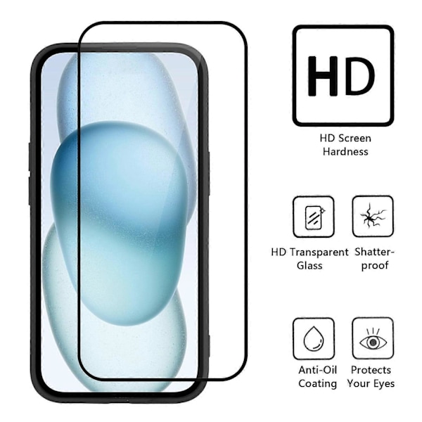 WANLONFENG XL -sarja Samsung Galaxy A05s 4G -puhelimelle Aaltoileva reunus TPU-kuori karkaistulla lasikalvolla [HK] Style F Multicolor