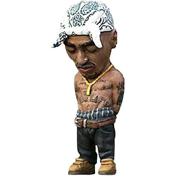 Legend Hip Hop -räppärin muistomerkki - Hartsihahmo - Minihahmo - Koristeet [HkkK] Tupac White 100