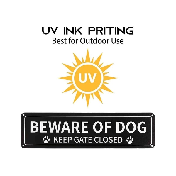 1 pakke Pass på hundeskilt, 12x3 tommer rustfritt .040 aluminiumsmetallskilt, reflekterende, motstandsdyktig mot falming([HK])
