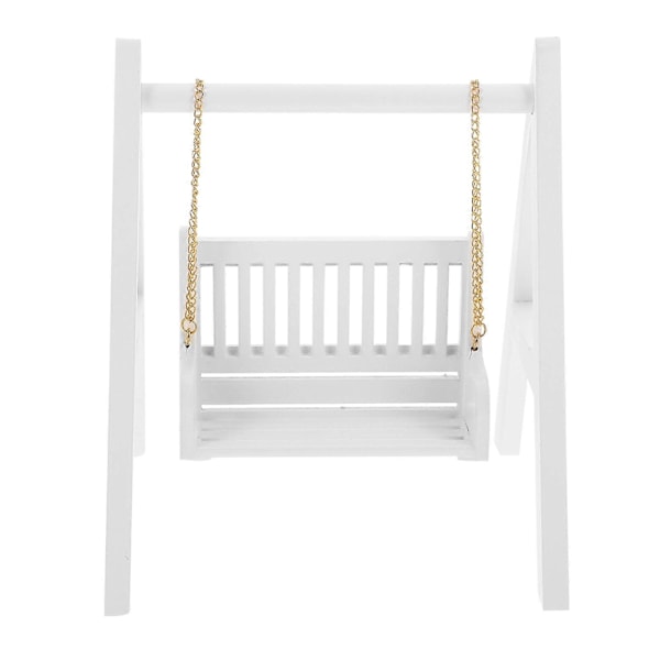Dockhus Miniatyr Gunga Låtsas Gunga Dockgunga Mini Gunga Leksak Dockhus Möbler[HK] 16.00X12.30X11.00CM White