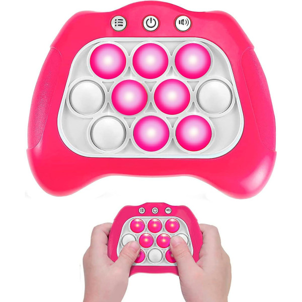 Elektroniskt sensorspel, Bubble Sensory Squeeze Toys, Push Bubble Fidget, Light Up Game, dekompressionsleksaksmaskin present för barn och vuxna (rosa)[HK]