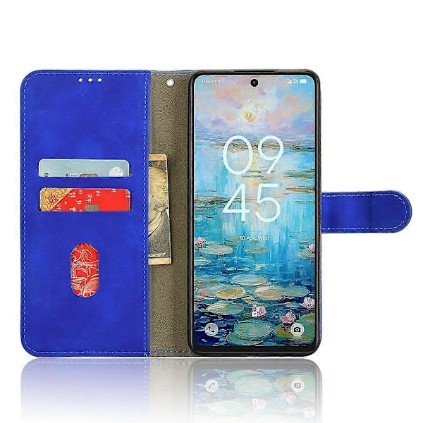 TCL 50 NxtPaper 5G Nahkakotelo, ihoa myötäilevä, pudotussuojaava lompakkokotelo - Vihreä[HK] Blue Multicolor