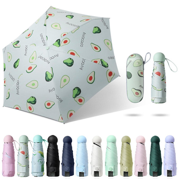 HK  Solparaply Foldet Ultra-let Seks-ben Med Æske Solbeskyttelse UV-beskyttelse Solskygge Solskin avocado