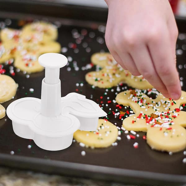 Hvite Kirsebærkjeksformer i Plast til Baking 3 stk Kjøkken [HK]