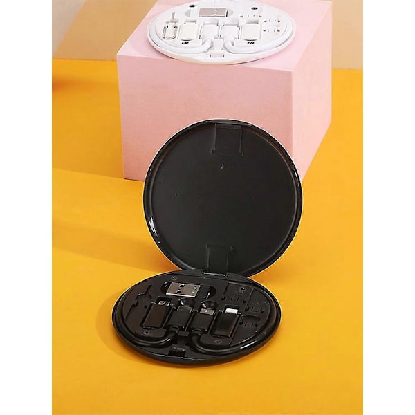 6-i-1 Multi USB Laddningsadapter Kabelkit, USB C till Lightning kabelbox, Konverteringsset 100% NYTT [HK] Black